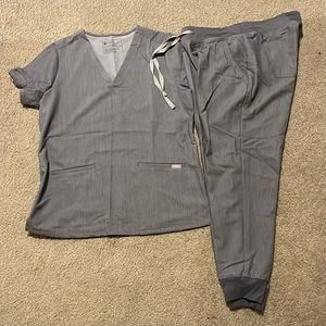 Figs Scrub Set Color Graphite Grey